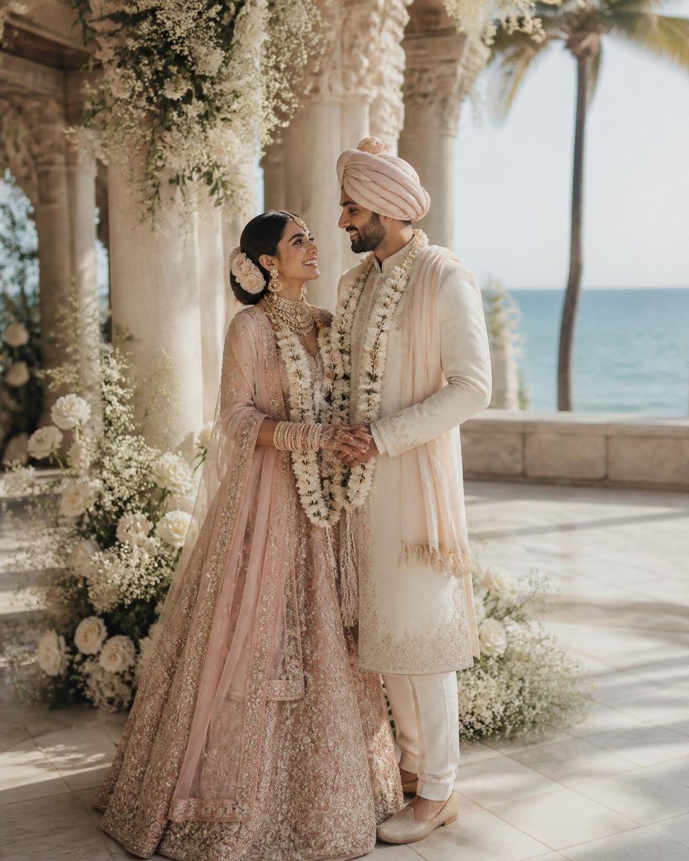 Priya & Dev on their wedding day